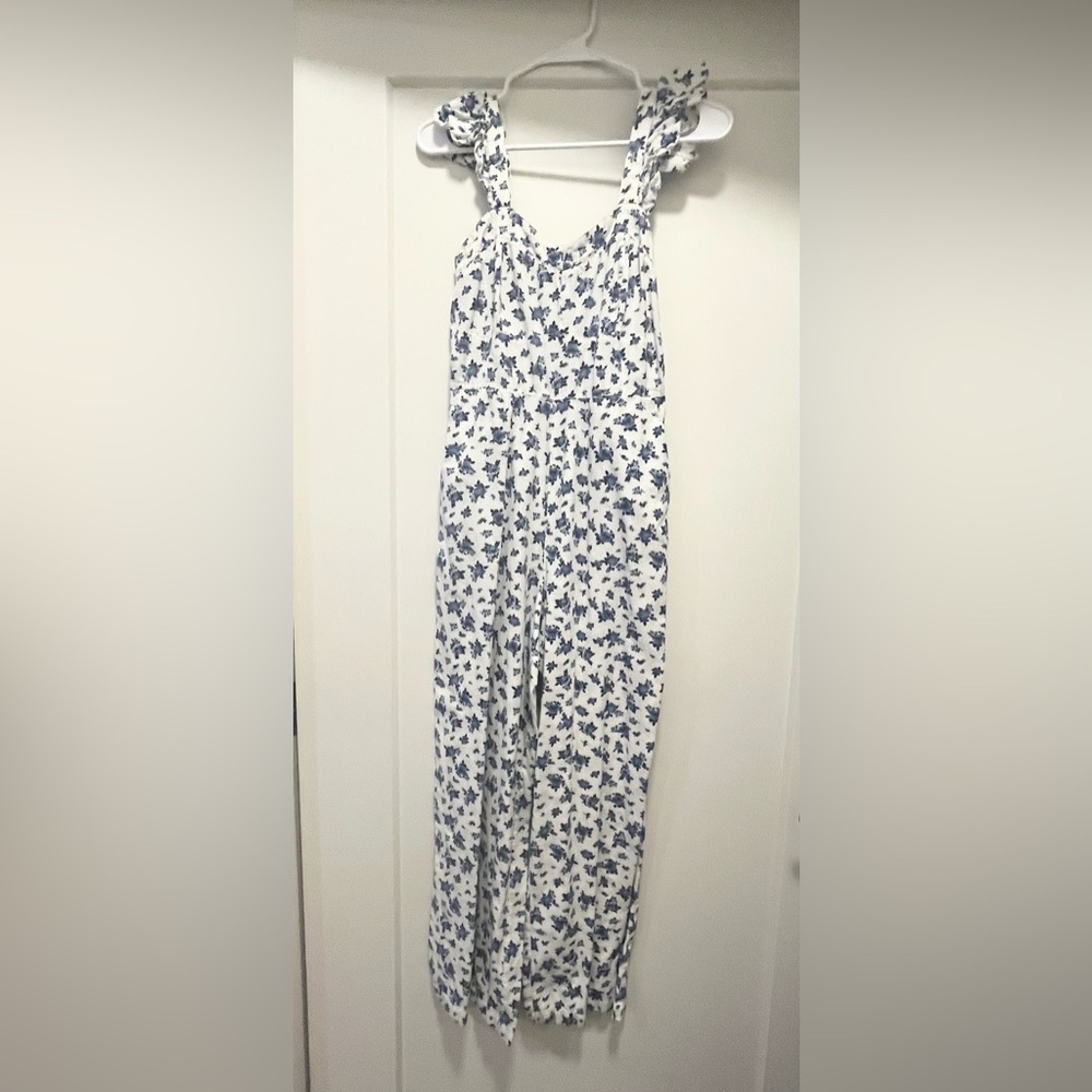ASOS Miss Selfridge Floral Summer Spring Vacation Jumpsuit w/ pockets Size 6 💙🤍 - Picture 6 of 12